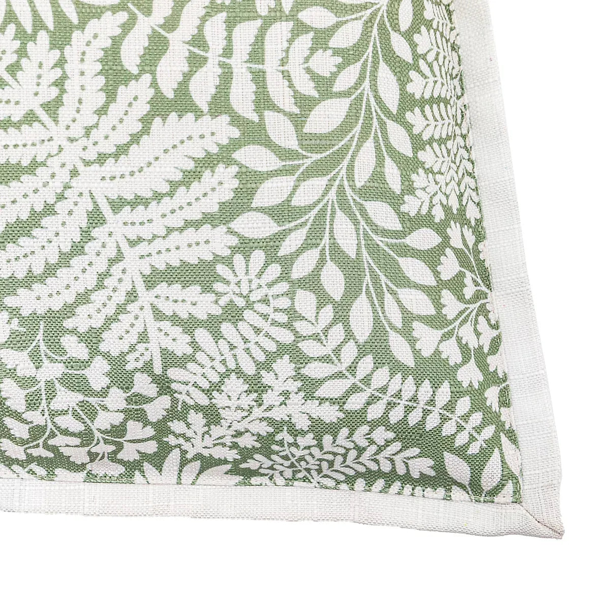 Gallery Leaf Print Cushion Elegant Natural Olive Green Home-Furniture Kingdom